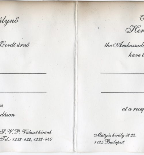 Holland nagyköveti fogadás. (Nagy)